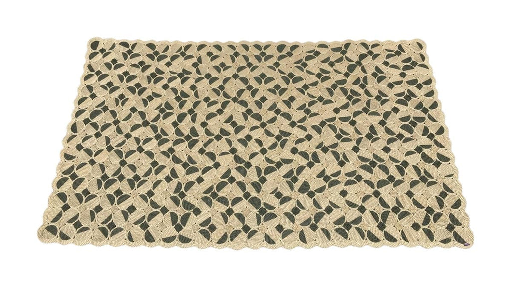 Rope Rug A14 Tan Forest Green